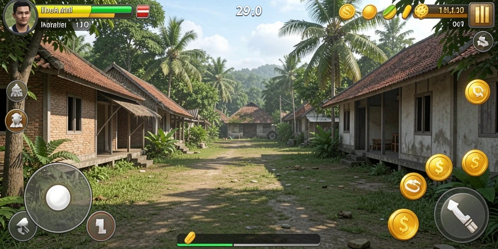 Screenshot menunjukkan karakter utama dalam aksi.