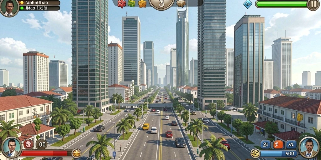 Tangkapan layar pertama menunjukkan pemandangan menakjubkan dari dunia game.